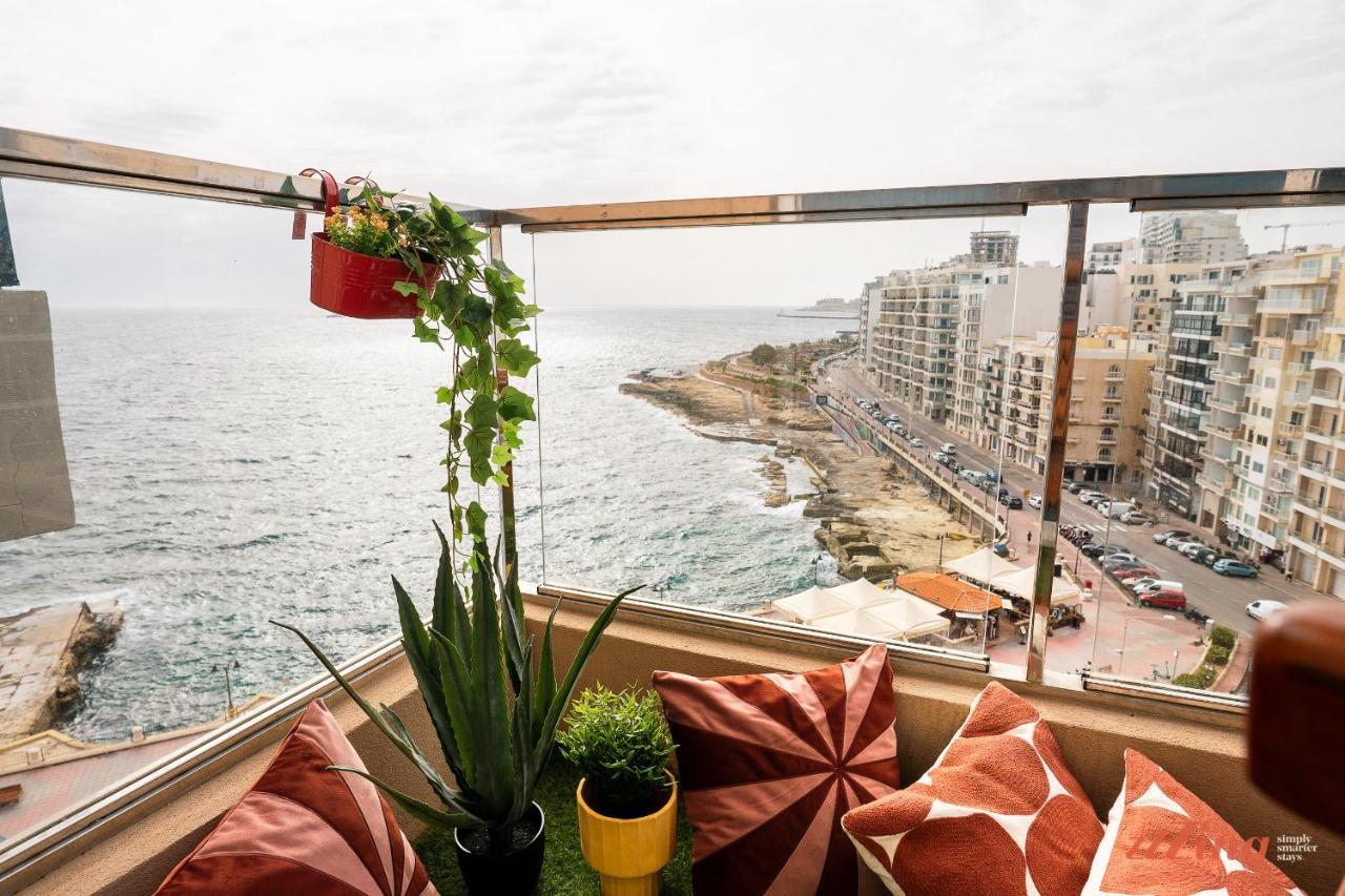 Amazing Seafront Duplex Apartment 슬리에마 외부 사진